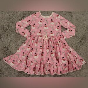 ELEANOR ROSE Louise Dress Snowman Candy Cane Christmas Holiday size 8-10